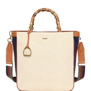 NWT Margot Lenox Colorblock Magazine
Bamboo Top Handle Tote Shoulder Bag